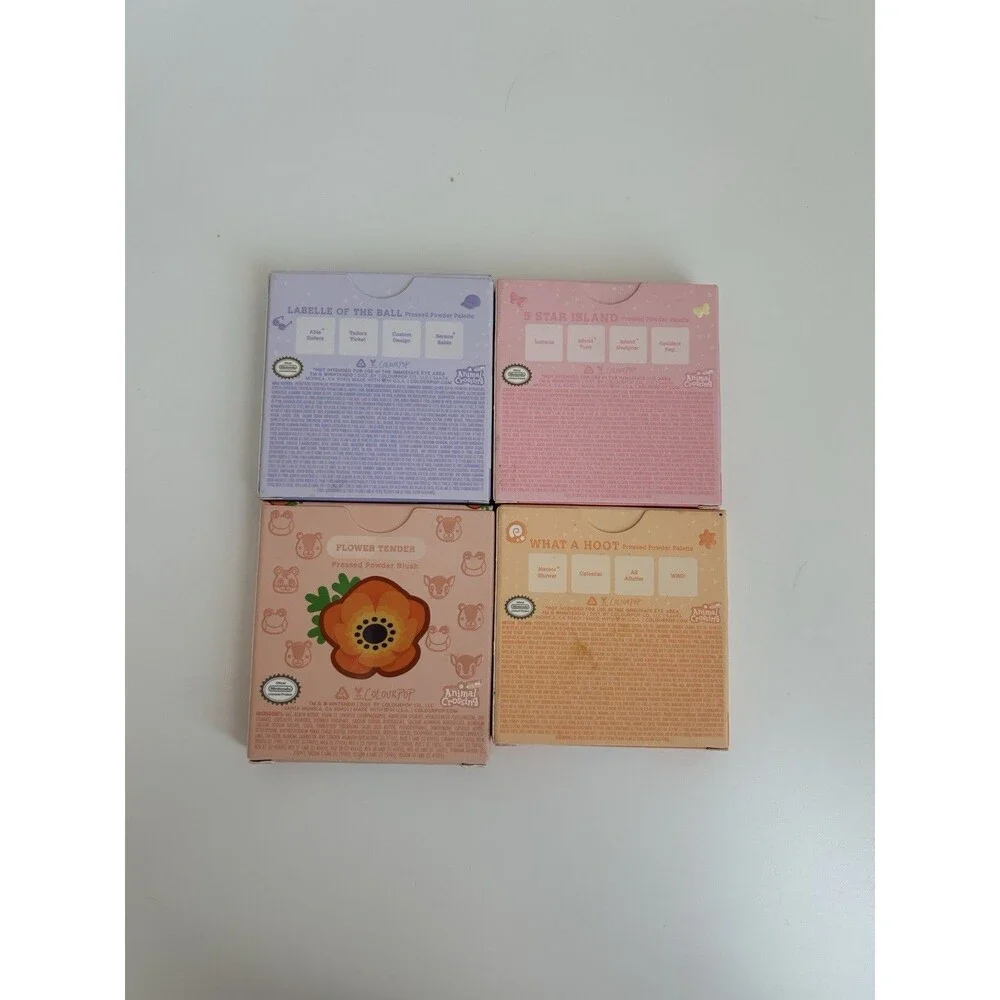 Bundle of Brand New Colourpop Animal Crossing Eyeshadow Palettes & Blush Palette